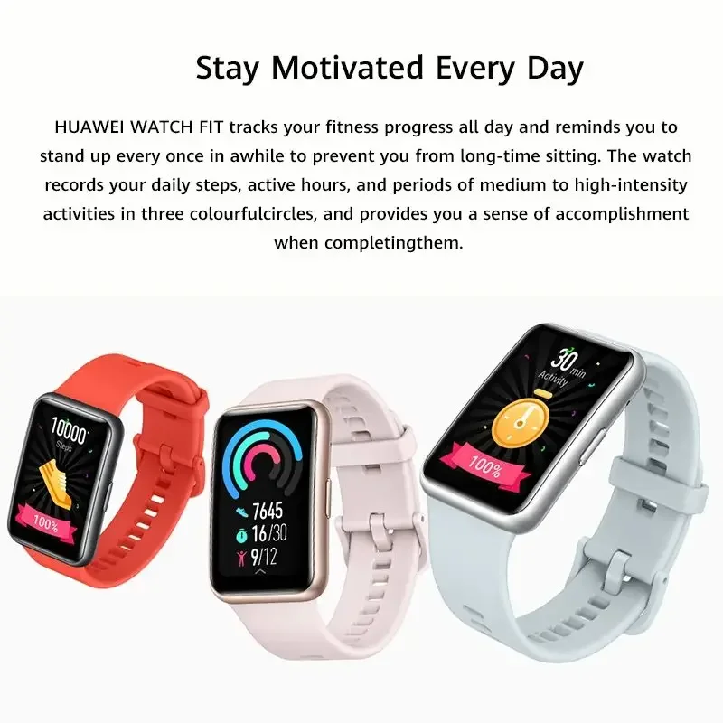 Huawei WATCH FIT Smart Watch Sport Gestione della salute Orologio a colori con grande schermo