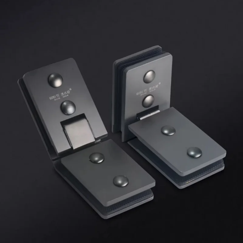 304 Stainless Steel Bathroom Clamp Solid Core Door Clamp Shower Room Waterproof Rectangular Hinge Glass Door Hinge