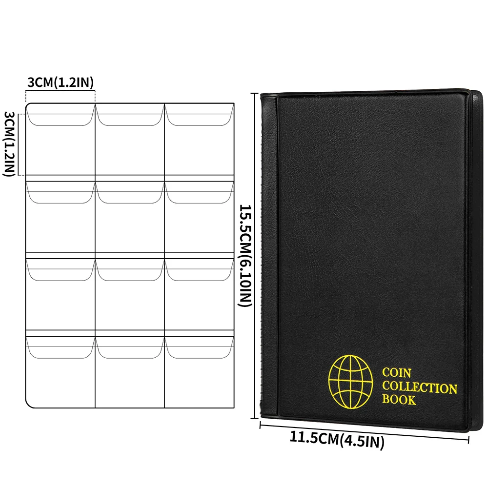 1pc 120 Pockets Coin Collection Book Coin Collecting Holder Album Commemorative Coin Organizer for Collectors Home Decoration