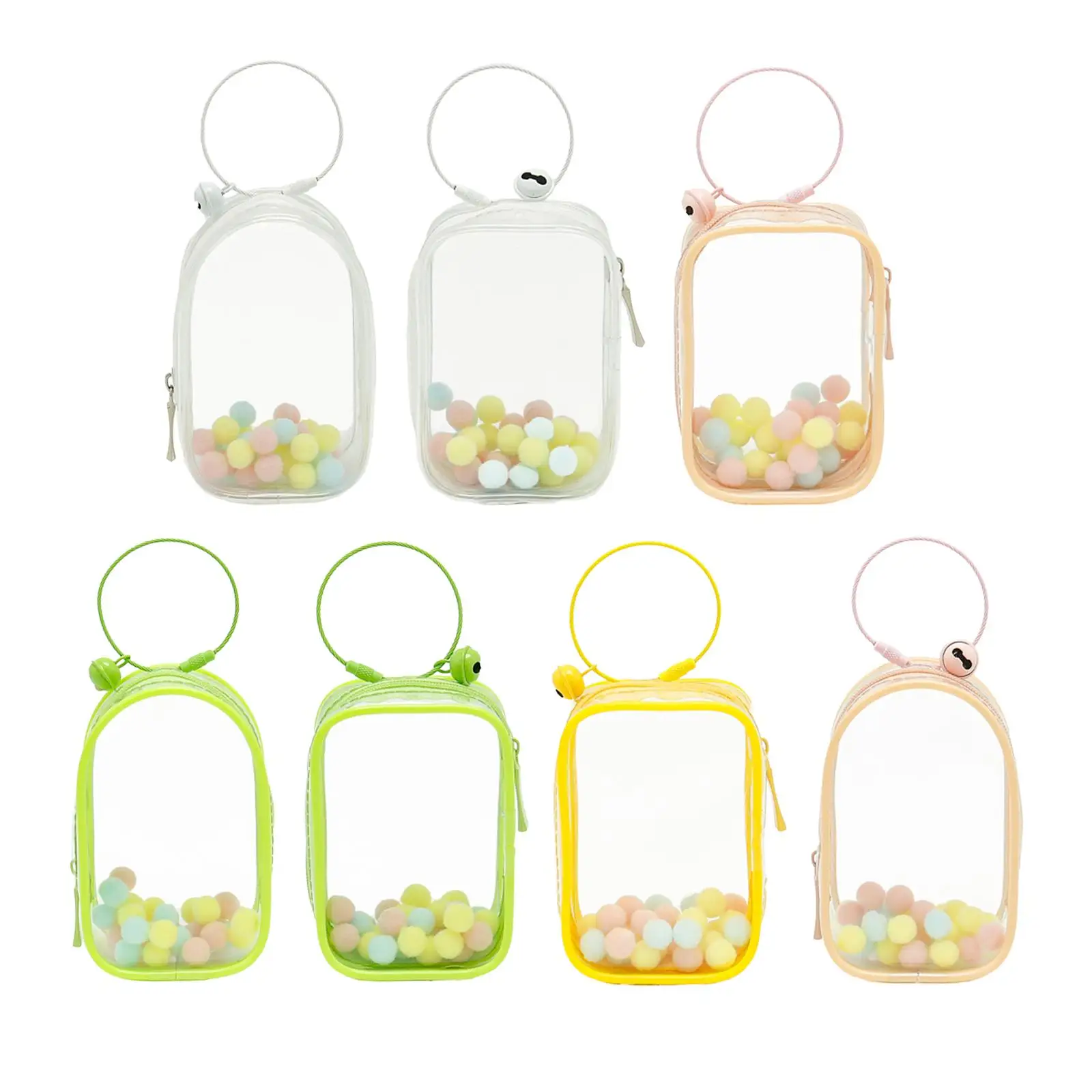 

Clear Figure Display Bag Hanging Organizer Tiny Doll Pouch Mini Figure Storage Case PVC Small Doll Bag for Mini Dolls Figures