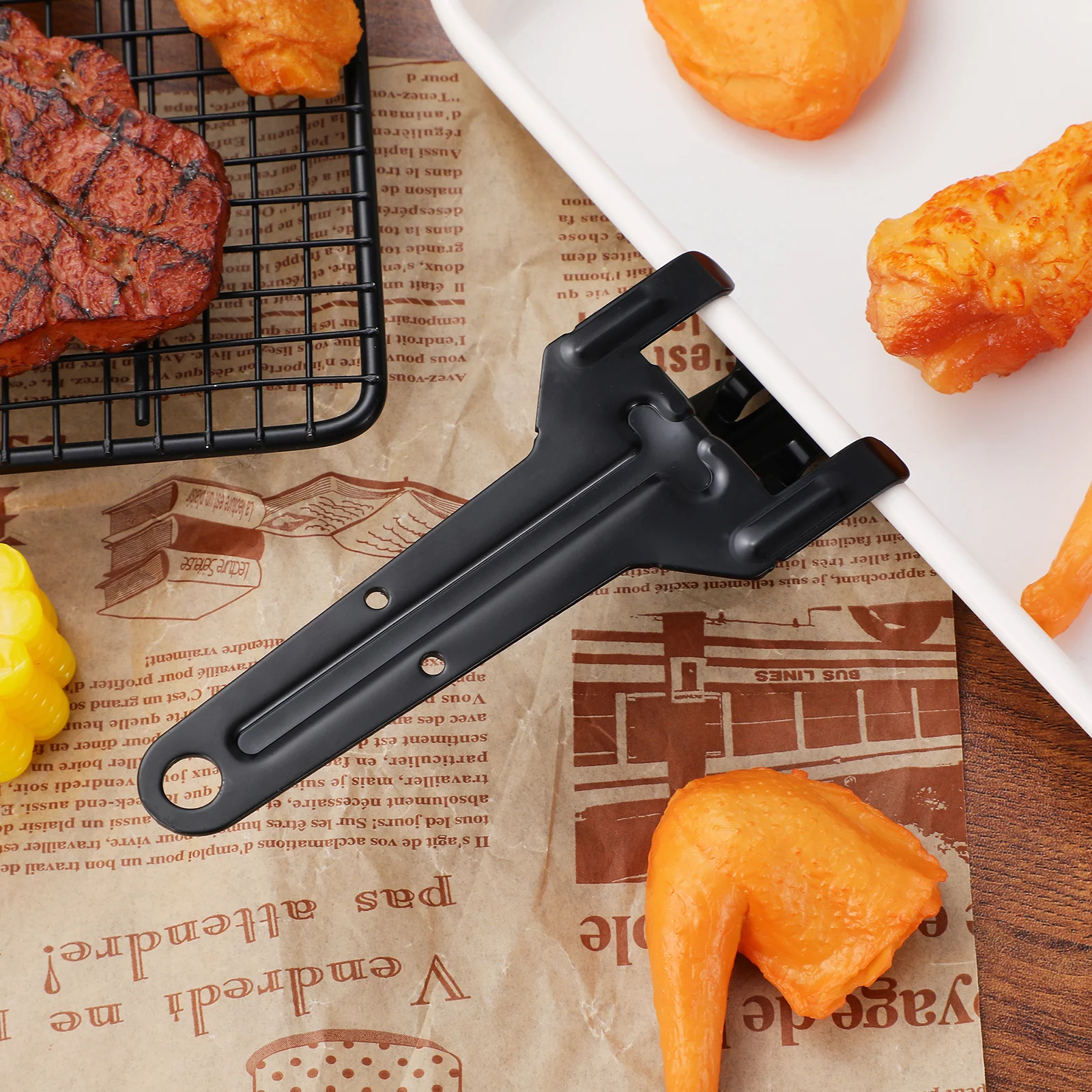 

Oven Tray Gripper Hot Plate Extractor Anti-scalding Clip Kitchen Tool Long Handle Material Baking Pizza Pan