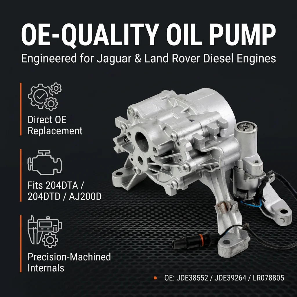 JDE38552 JDE39264 LR078805 LR087668 New Oil Pump Assembly For Jaguar Land Rover 2.0 Diesel 204DTA 204DTD AJ200D AJ20D4 PT204