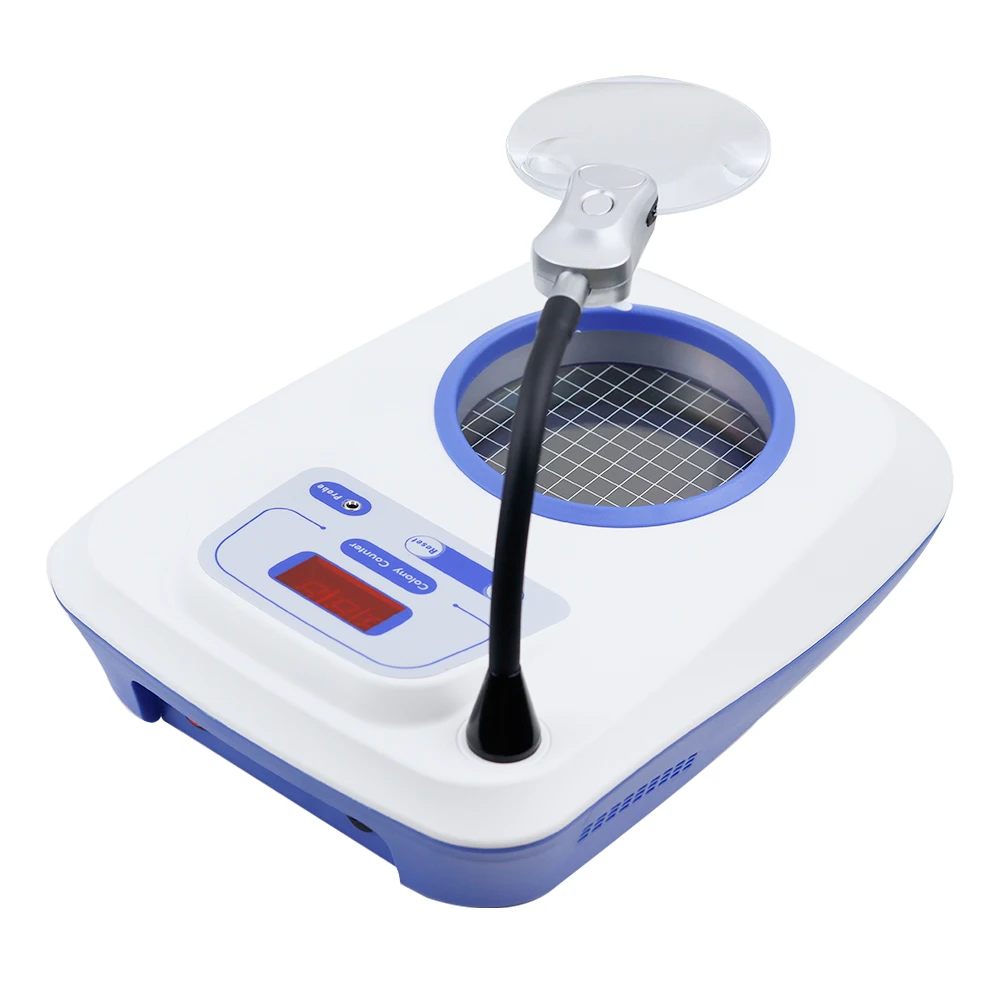 220V Laboratory Digital Display Colony Counter Bacteria Testing Equipment Bacteria Count Detector With 3/6X Magnifier