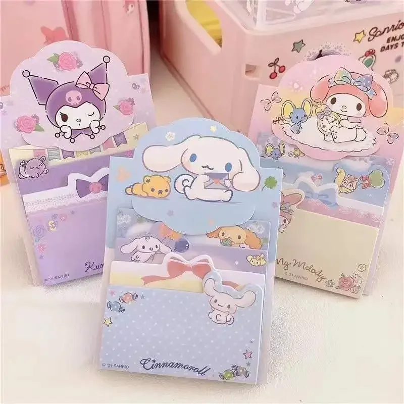 Sanrios Hello Kittys Sticky Notes Anime Kuromi Melody Cinnamoroll Student Stationery N Times Posted Cartoon Message Book Gifts