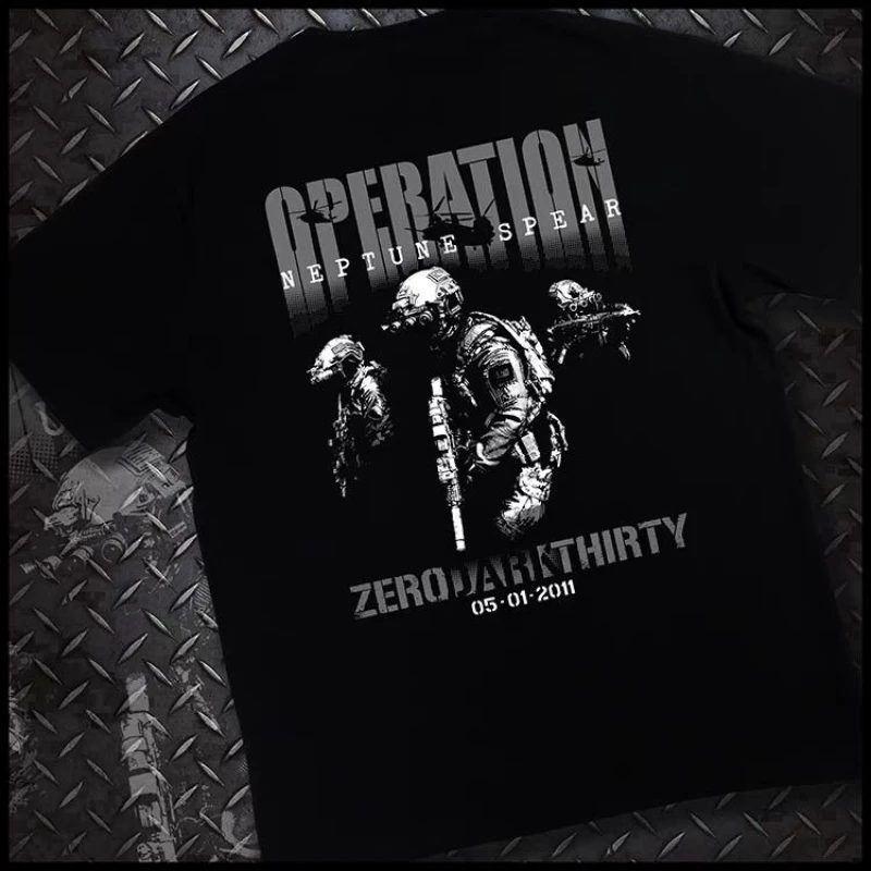 

ZERO DARK THIRTY American Retro New Action SEAL Team Six Тактические военные болельщики Хлопковая футболка с короткими рукавами и принтом Tough Guy
