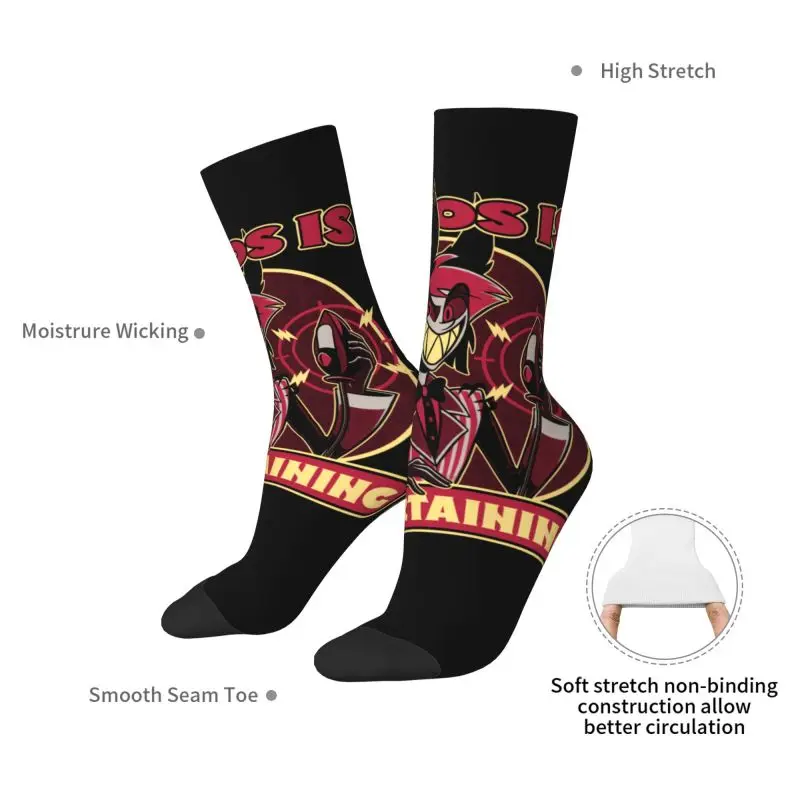 Hazbins أنيمي الرسوم المتحركة فندق اللباس الجوارب الرجال النساء الدافئة مضحك الجدة طاقم الجوارب #5