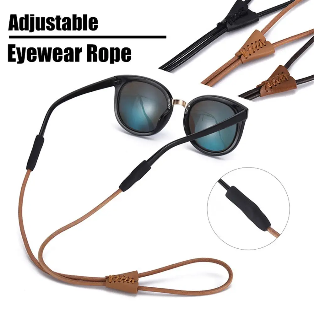 Leather Anti Lost String Holder Adjustable Eyewear Rope Sports Glasses Strap Sunglasses Lanyard Chain Eyeglasses Accessories