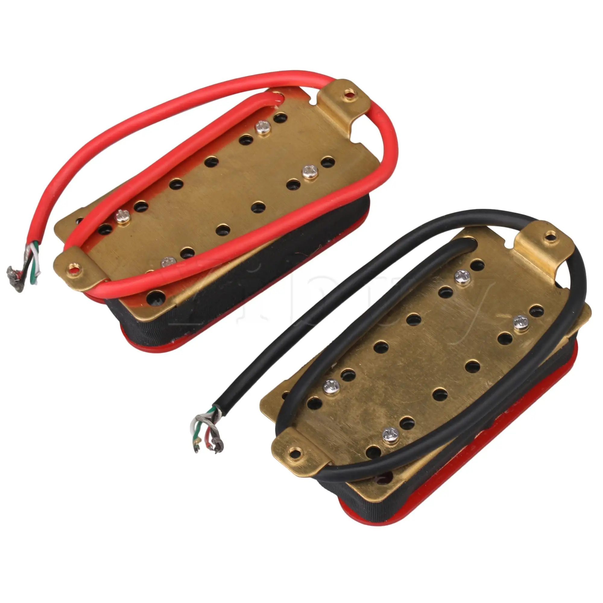 

Yibuy 5 pcs Red HOC-TMB-RD Metal Double Coil Electric Guitar Pickups Humbucker Set