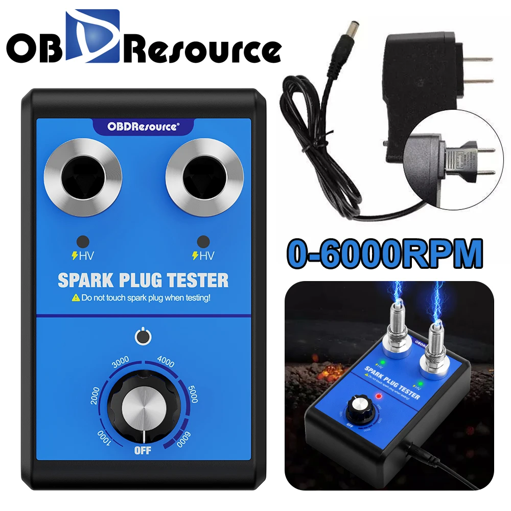 

Автомобильный тестер свечей зажигания, диагностический инструмент с двойным отверстием, автомобильный тестер зажигания 12 В, 0-6000 об/мин, инструменты для обнаружения катушки зажигания двигателя