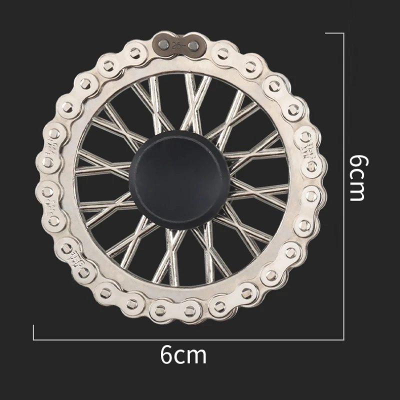 EDC Metal Sprocket Fidget Spinner Gear Chain Adult Fidget Toys Bicycle Chain Shape Hand Spinner Office Stress Relief Toy