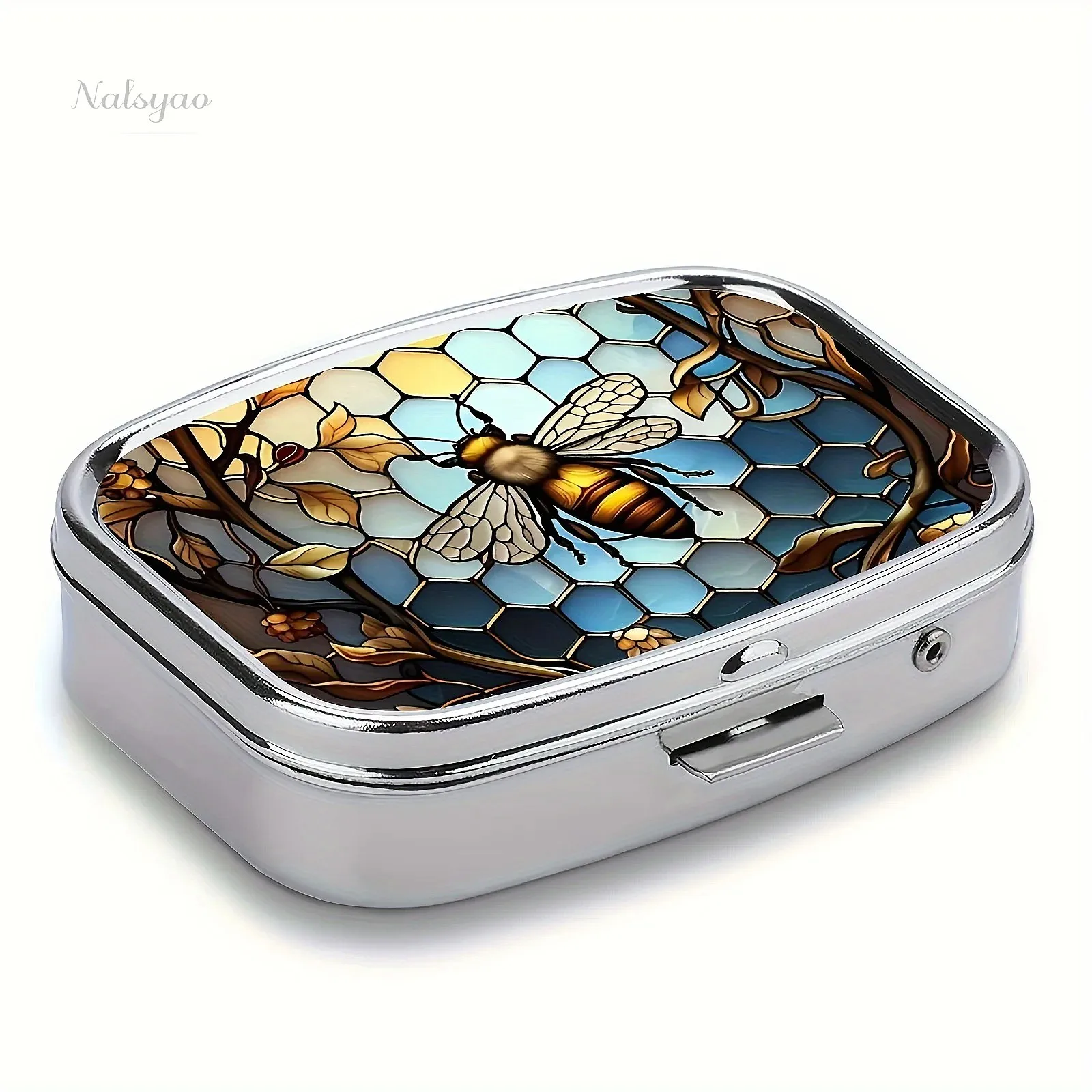 Small Pill Container Pill Bottle Travel Cases Lovely Colored Medicine Metal Jewelry Organizers Household Holder Iron Cabinet