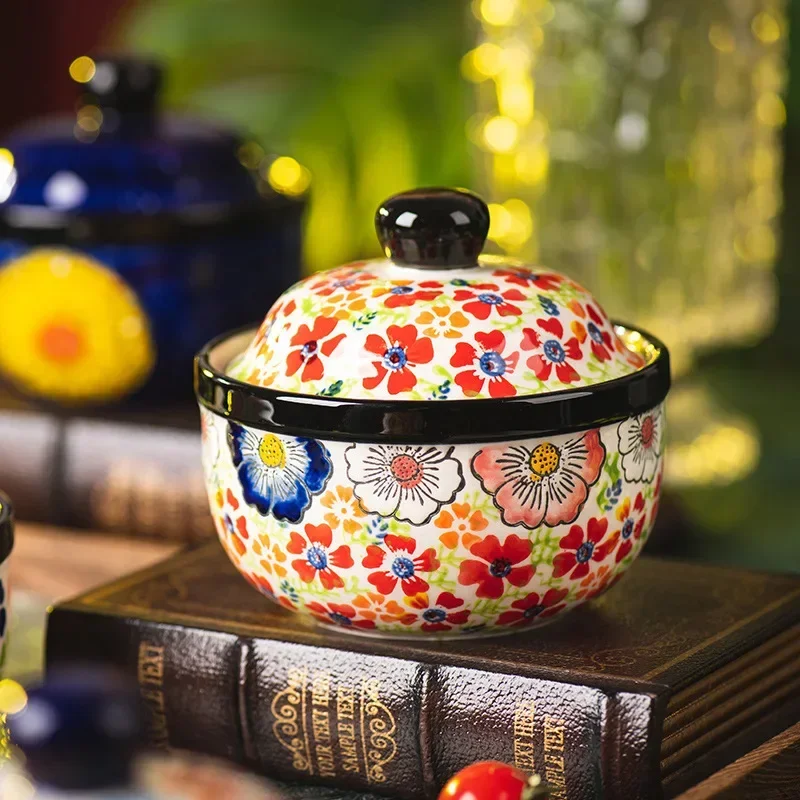 Soup Casserole ceramic cookware Clay pot for cooking pots and pans Crock cooking stew pot High temperature sous vide cooker
