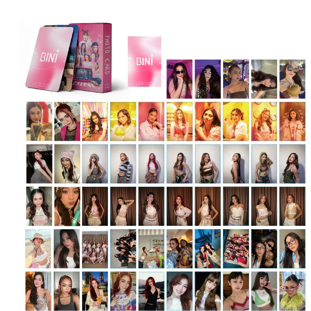 

Kpop 55pcs BINI Thailand Group Special LOMO Card Aiah Colet Support Peripheral Double-sided Photocards Fans Collection Cards