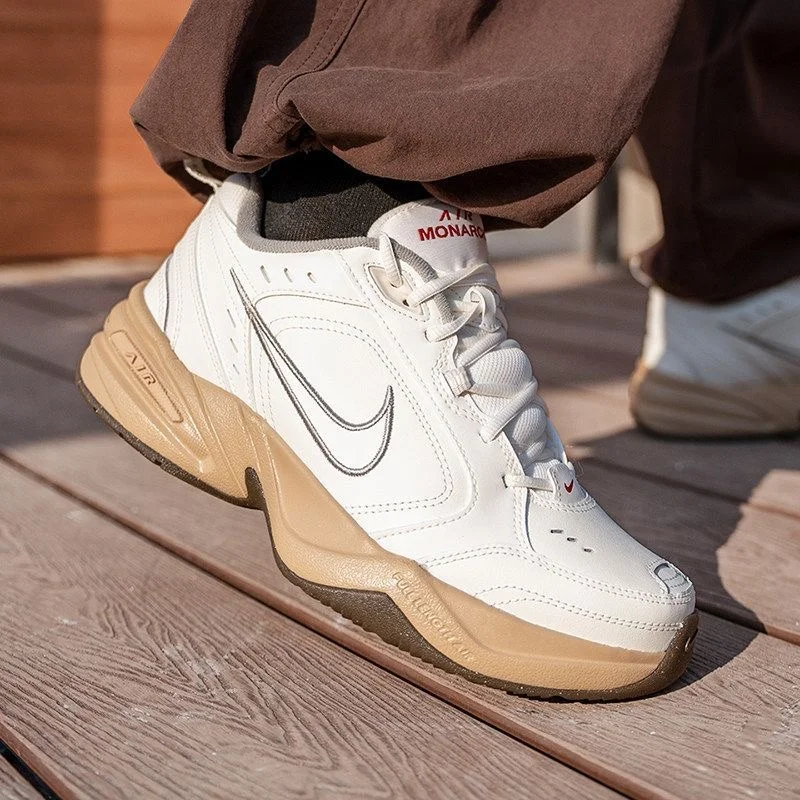 Nike Air Monarch 4 Comfortable and Fitting Training Shoes, Men's Style, Beige IQ9792-112