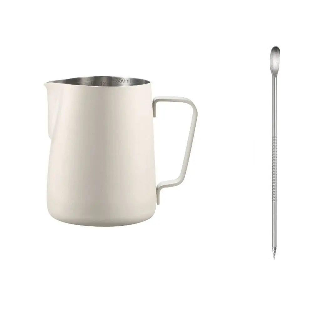 

Clear Scale Milk Frothing Pitcher Latte Art Pen No-drip Milk Frother Cup 304 Stainless Steel Easy-to-Clean