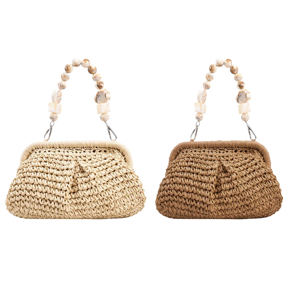 

Woven Crossbody Bag Multifunctional Women Female Shoulder Bag High-Capacity Wear Resistance Styling Decoration for Daily Leisure