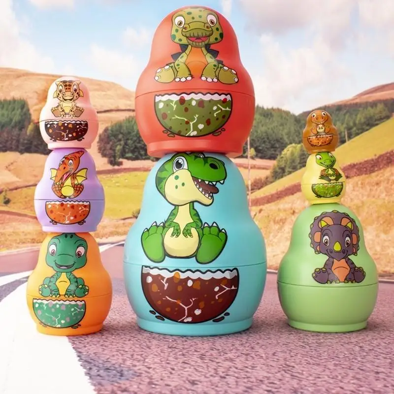 Stackable Nesting Doll Toy Russian Dolls Educational Toy for Children Boys Girls
