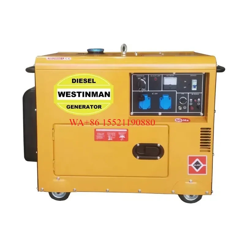 WMWMNU for Small Household Portable Silent Diesel Generator Set 380V 220V 110V 3kw 5kw 6kw 7kw 8kw 10kw 11kw 12kw 15kw 20kva