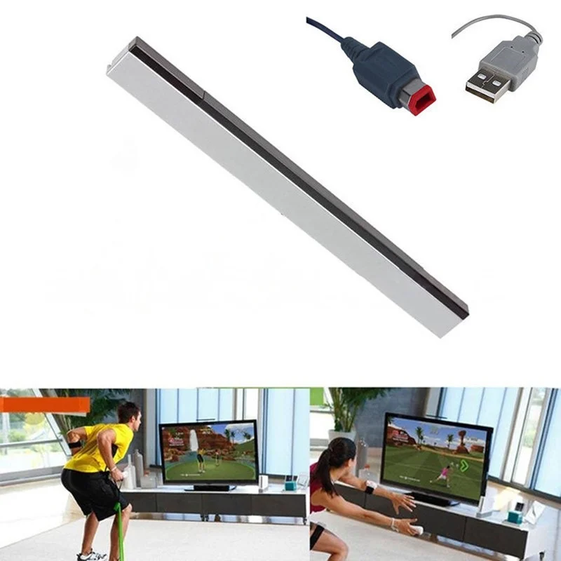 for WII U Remote Wired Infrared Receiver Ray Wave Sensor IR Signal Controller for WII U Left Right Console Wis Connnect with TV