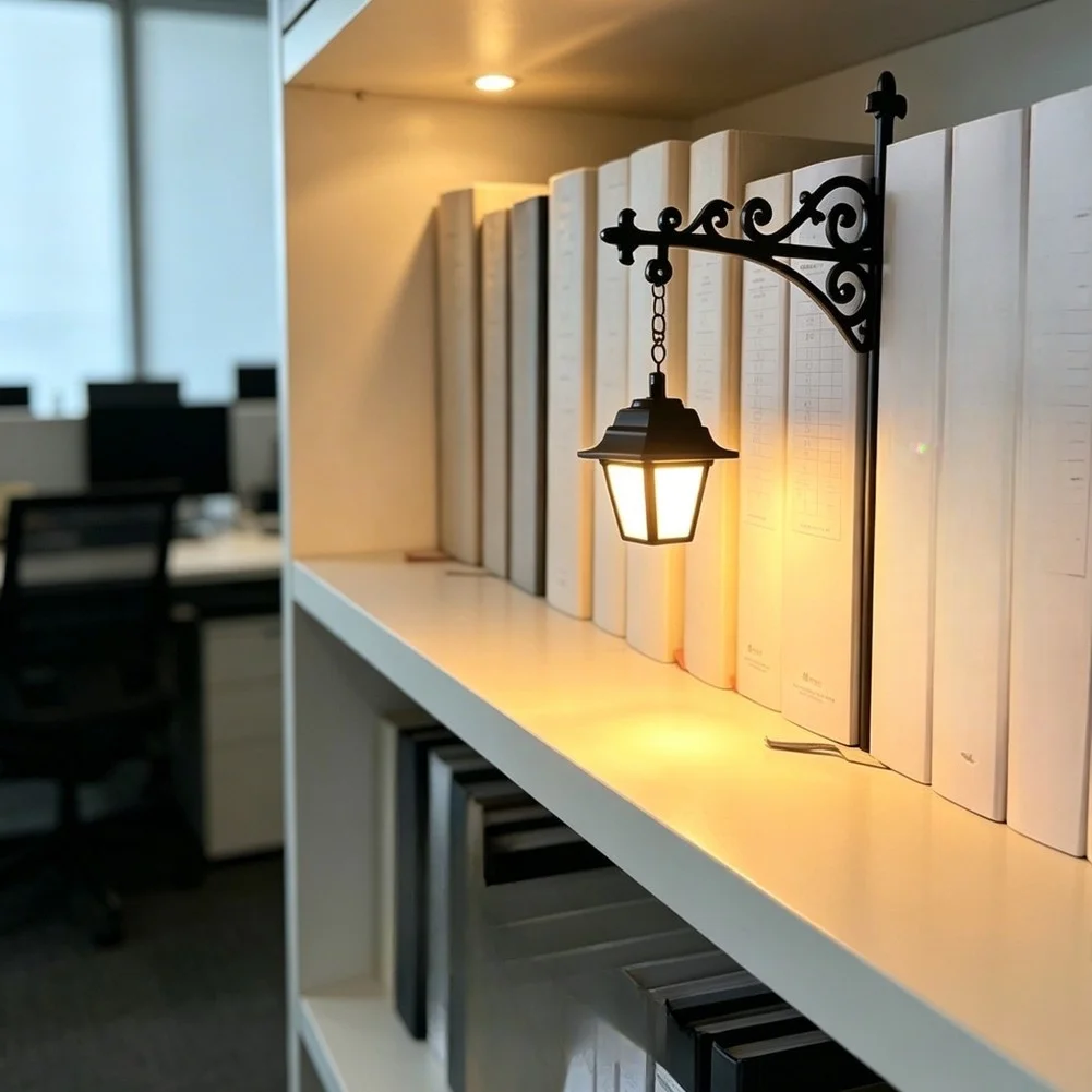 Functional For Bookend Styled After Heritage Library Lanterns with Energy-Efficient LED for Continuous Ambient Light