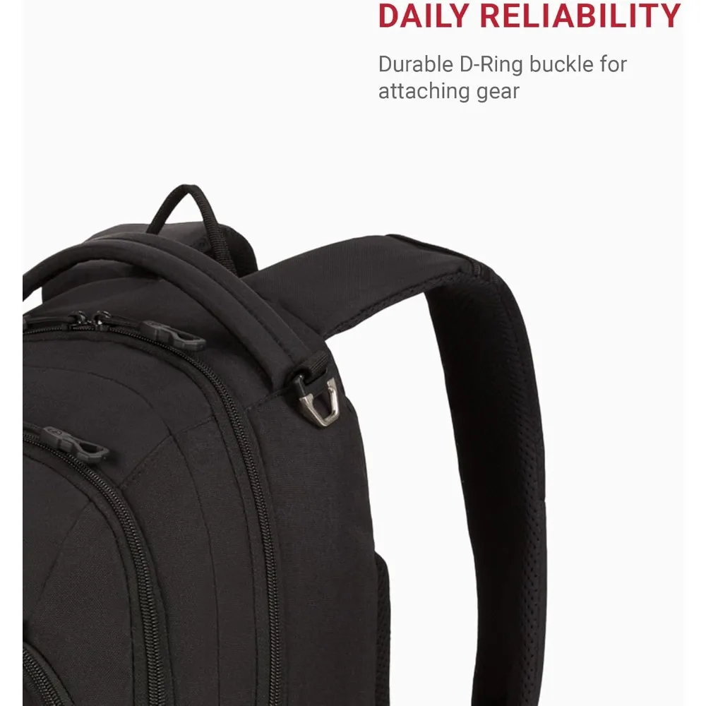 1186 حقيبة ظهر بنجي، أسود، 17 بوصة