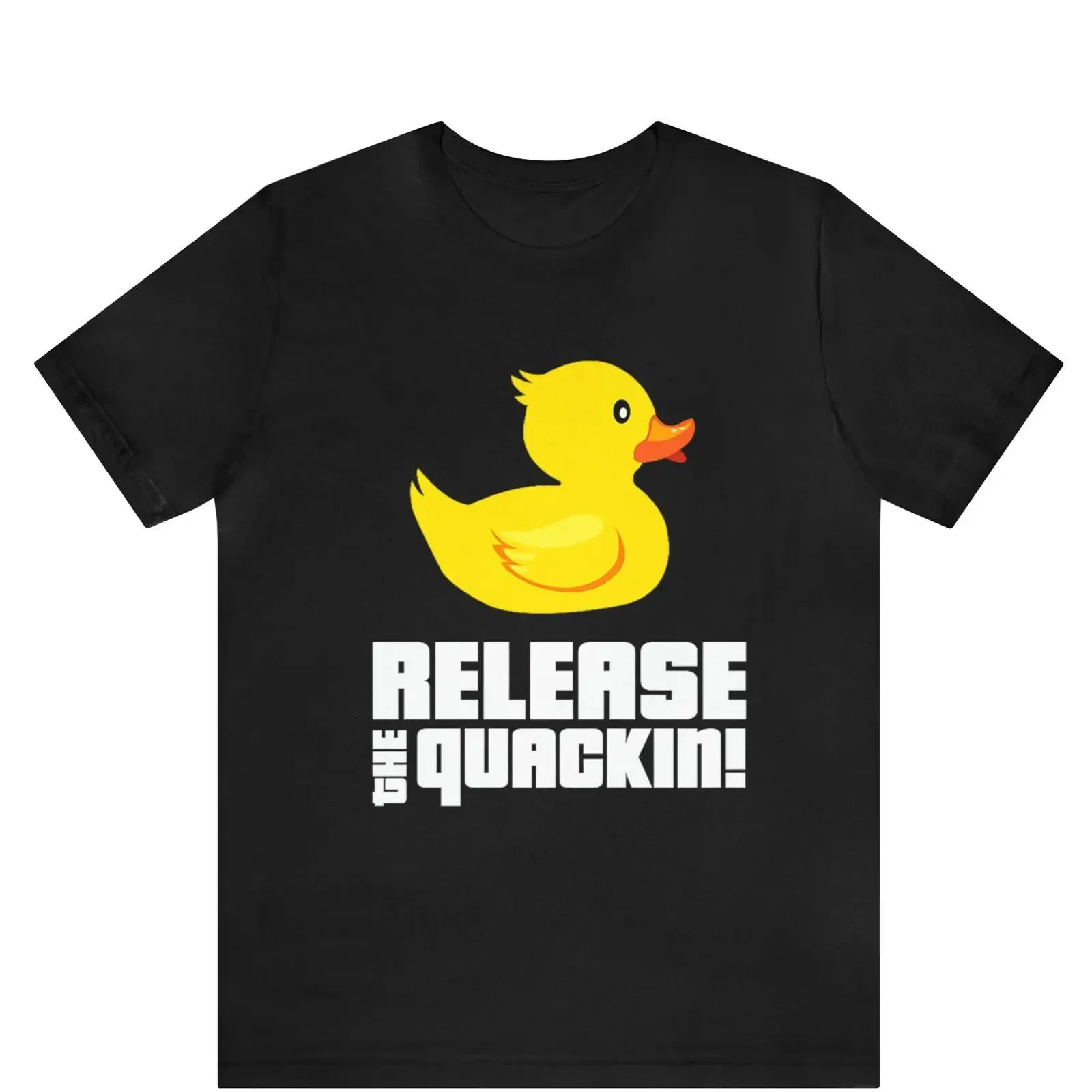 Release The Quackin Funny Rubber Duck T Shirt Casual Lovers  vintage Washed Comfortable streetwear Soft fashion Stylish