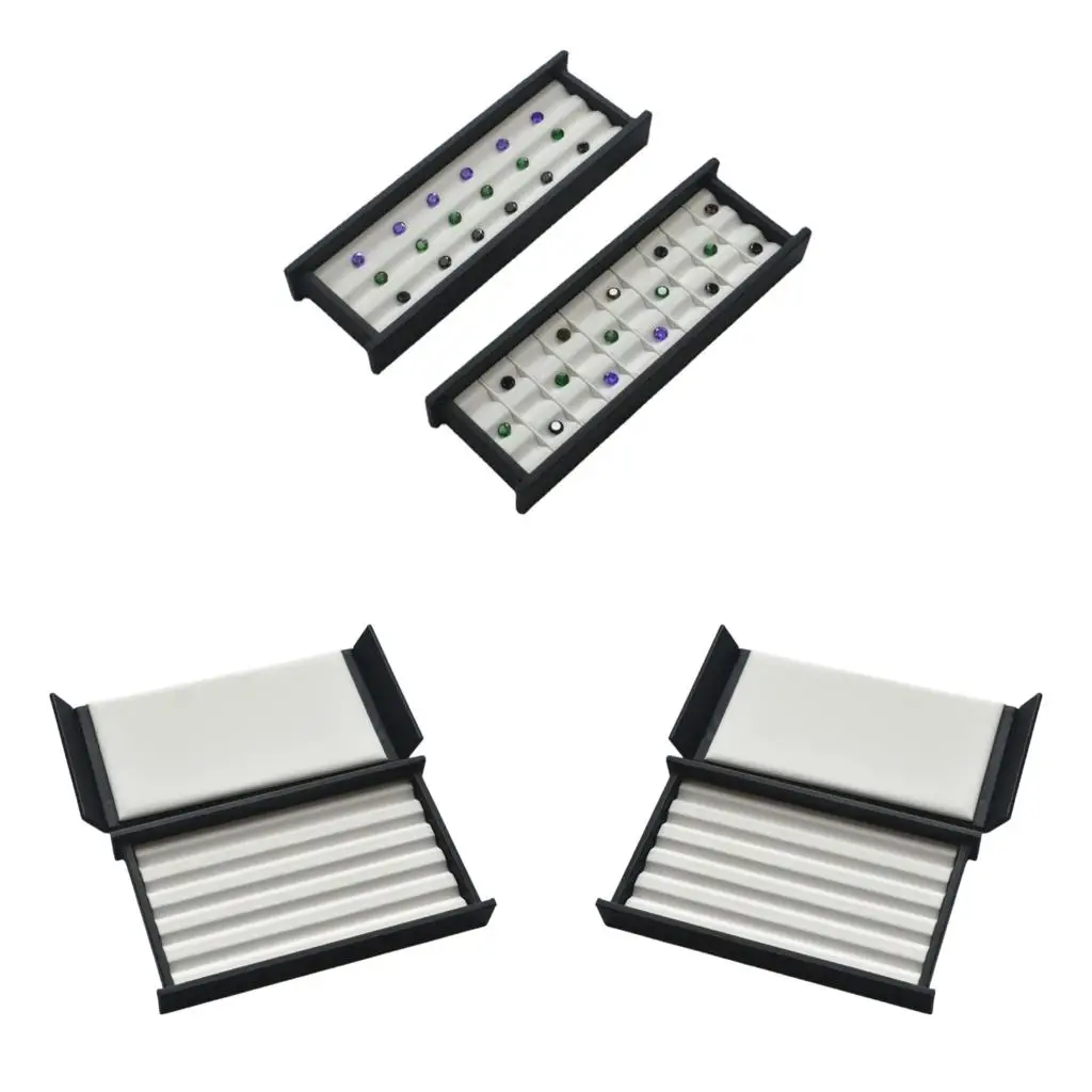  Stylish Travel Friendly Holder Box Set With 8 Slots For Secure Storage Of Stones And Fine Jewelry