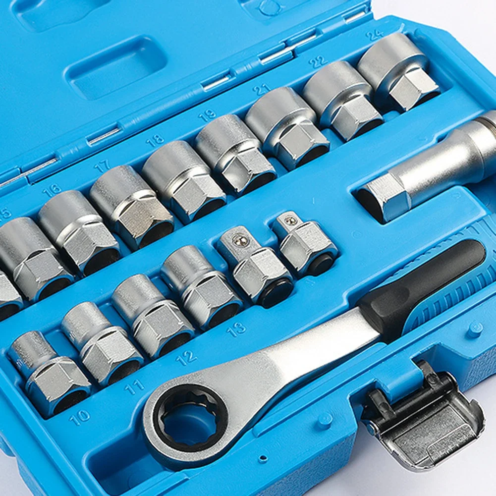 

For Automotive Use 17-Piece Wrench Set For Tightly Threaded Rods Heat Treated Steel Tools Machine Maintenance Set