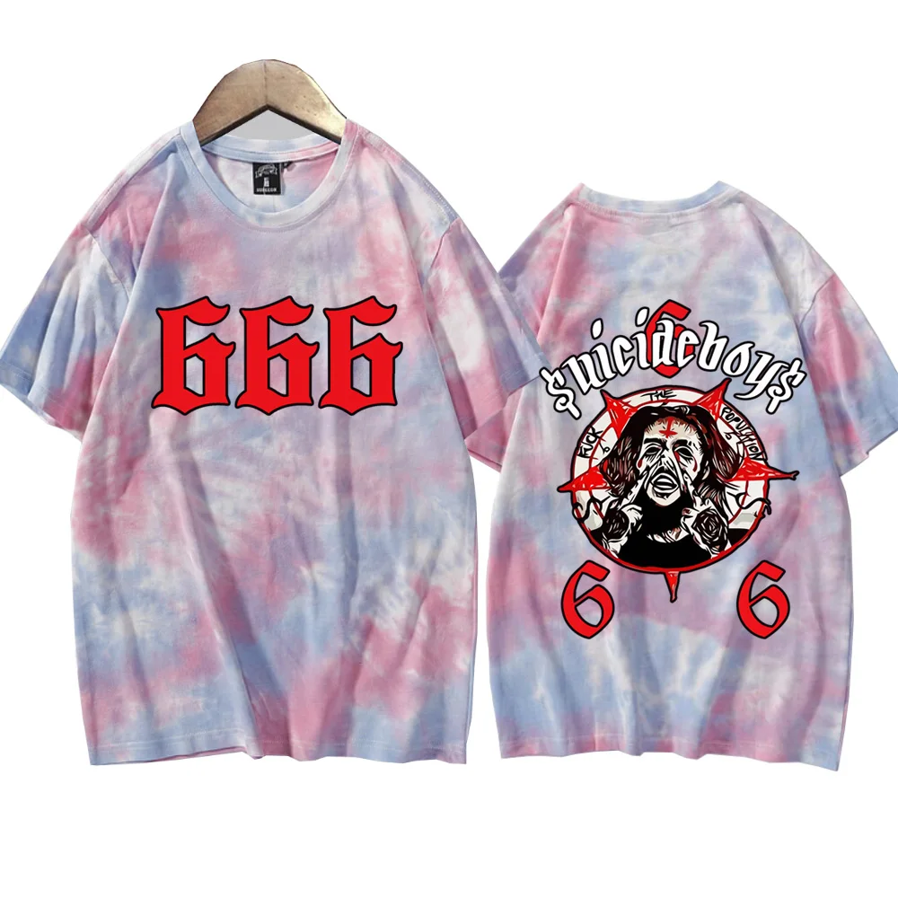 Suicideboys 666 Forever Shirts Tie Dye Round Neck Short Sleeve Man Woman T-Shirt Fans Gift