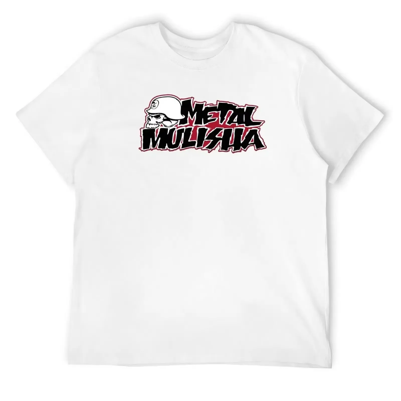 2026 Men Metal Mulisha Helmet Skull Graphic T Shirt Motocross Extreme Sport Short Sleeve Black Cotton Oversized Tee