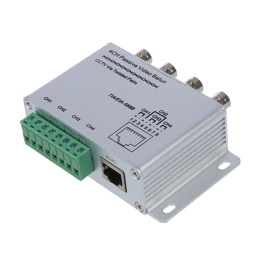 UTP 4 Channel Passive Video Balun Transceiver