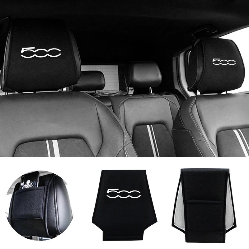 

1pc Car Seat Back Headrest Pillow Dustproof Cover For FIAT 500 Grande Stilo Freemont Punto Astra Bravo 500X Ducato Accessories