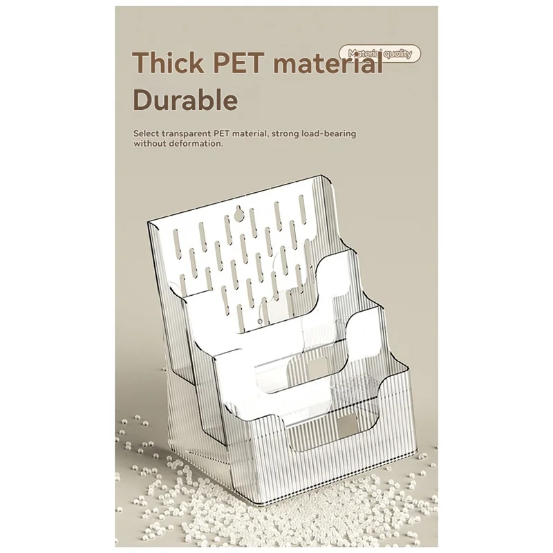 

A06R A4 File Display Clear Storage Box Office A4 Single Layer Desktop File Sorter Pocket Booklet And Brochure Holder