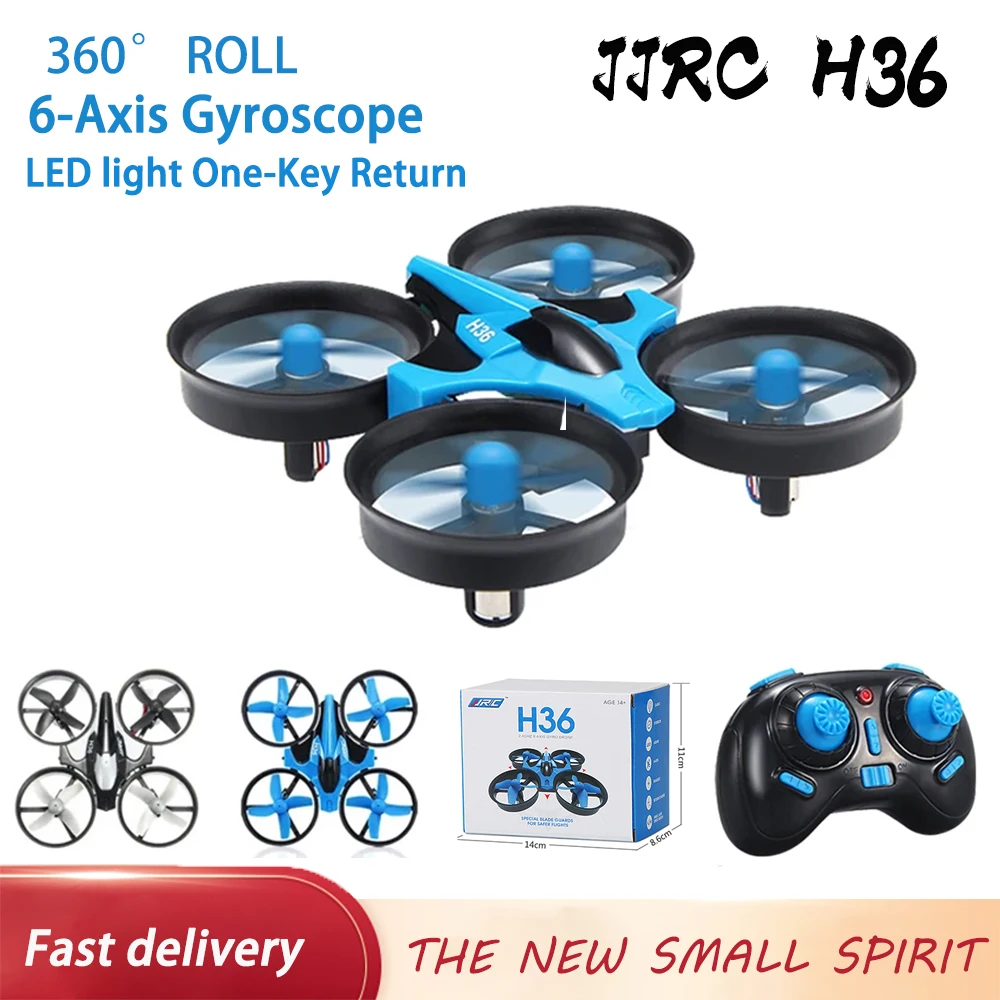 New Jjrc H36 Mini Dron 4Ch 6-Axis Headless Mode Helicopter One-Button Return Quadcopter 360° Flip Mini Rc Drone for Kid Gift Toy