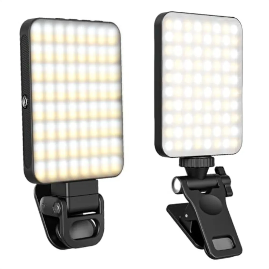 

XIOHONG Rechargeable Selfie Light Clip Fill Light for Phone Laptop Tablet Portable Light for Video Conference Live Streaming Zo
