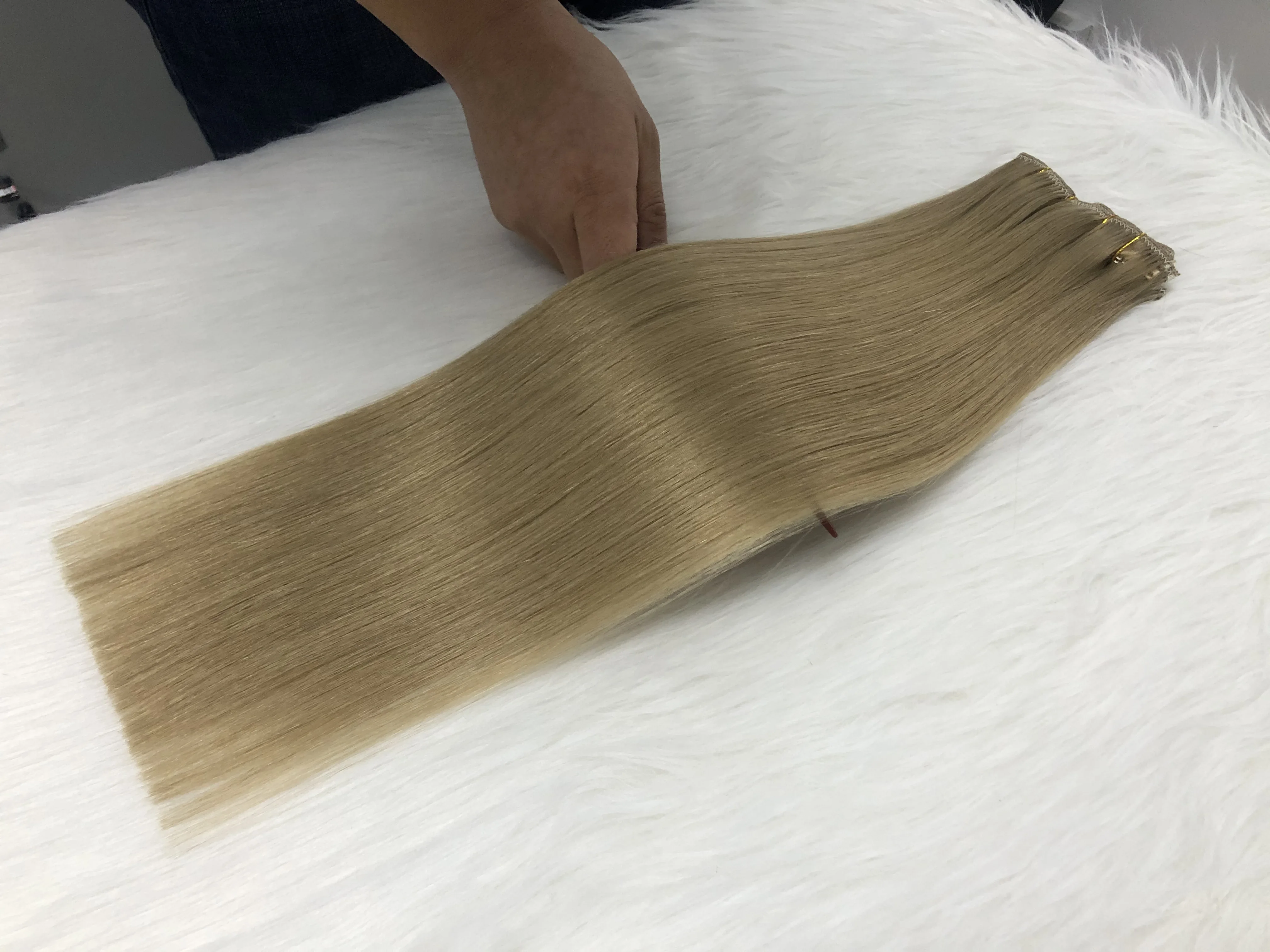 Picture 5: Straight Clip in Full Head Hair Extension 7pcs Clip-in Human Hair Extensions 70g 100g 120g Natural Clip in Hair Extension Ombre