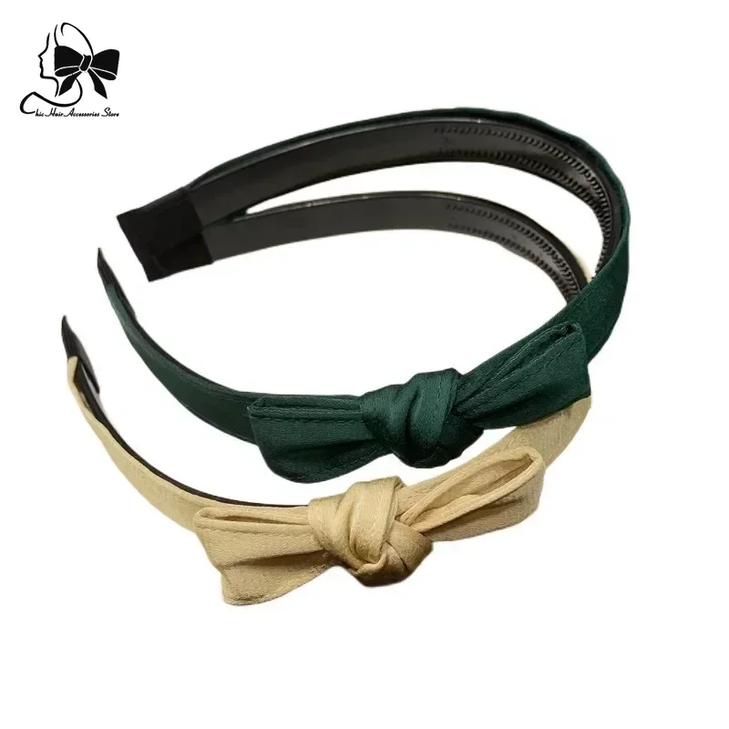 2023 Women Fashion bowknot satin Hair Hoop Hair Bands Girls Lovely Headband bow Hairband antiskid Headwear Hair Accessories