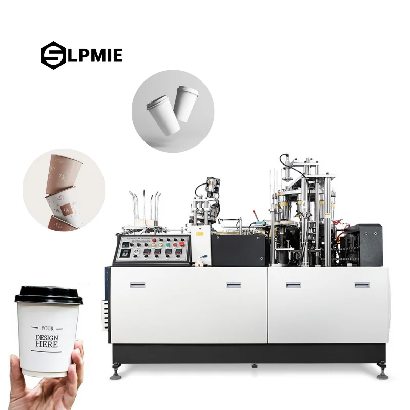 Customized OCM12 Automatic 60-80 Pcs/min Disposable Paper Cup Machine 1.5-16 oz Hot Cold Drink Cup Maker 6 KW 380 V 2000 kg G