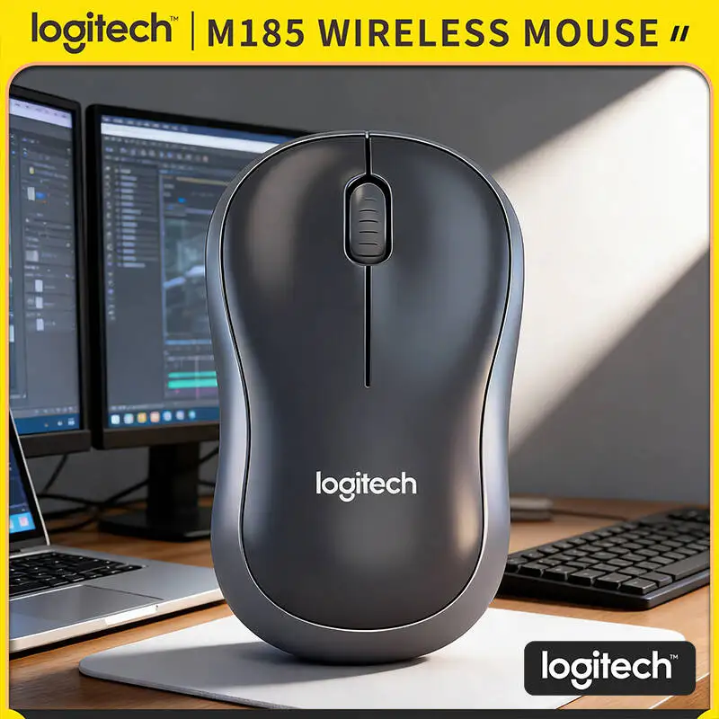 

Logitech M185 Optical Mouse with Auto Power-Off 1 AA Battery 12-Month Life 1000 DPI 10m Range Plug-and-Play Function Tool
