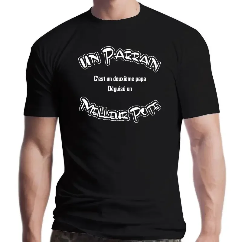 Parrain C'est Un Deuxième Papa Déguisé En Meilleur Pote New Mens Tee-shirt Personnalisé