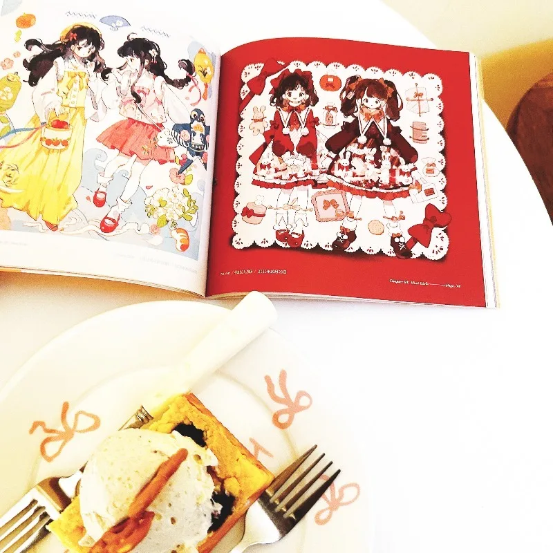 Novo livro de arte pessoal do ilustador de cachorros comuns bonito oc estilo anime japonês design de menina coleção de ilustrações lolita