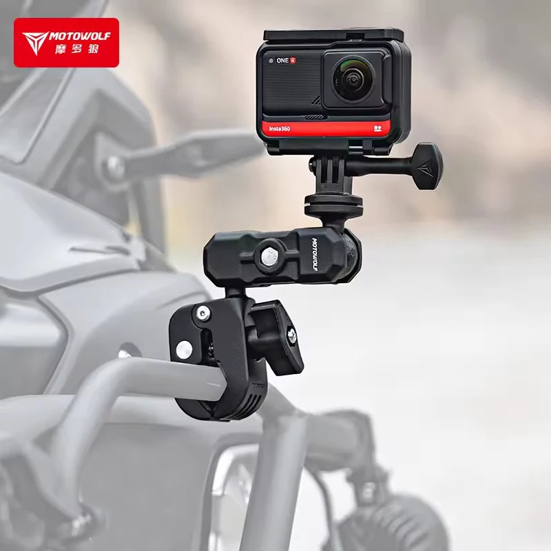 For Hero8/7/6/5/4/3+ Action Cameras Accessory 360 Rotating Motorcycle Bike Camera Holder Handlebar Mirror Mount Bracket