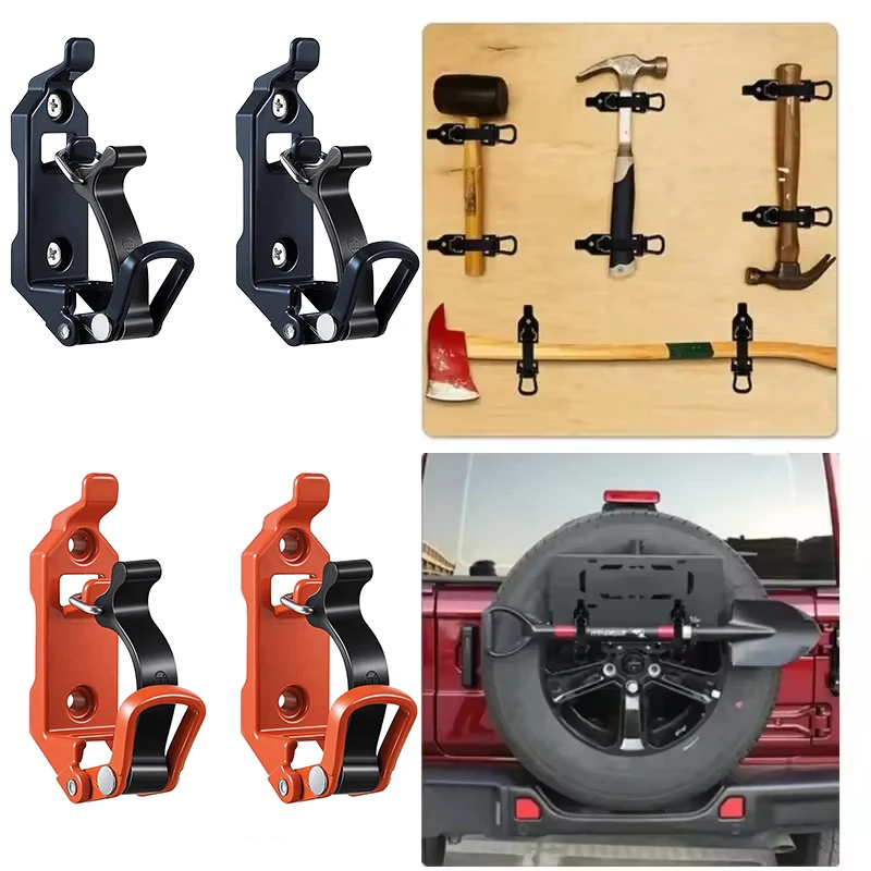 2er-Pack Schnellspann-Wandhalterungen für Schaufeln, Äxte und Werkzeuge – Hochleistungs-Aufbewahrungshalter für Wohnmobile, Autos, Boote und Zuhause