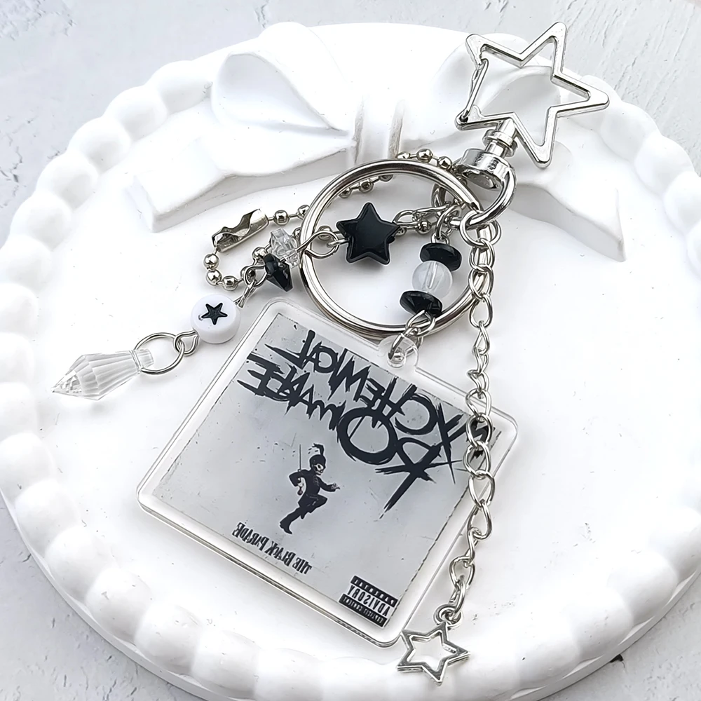 

Брелок для ключей My Chemical Romance The Black Parade, гранж-брелок с подвеской в виде звезды, готический брелок для фанатов MCR