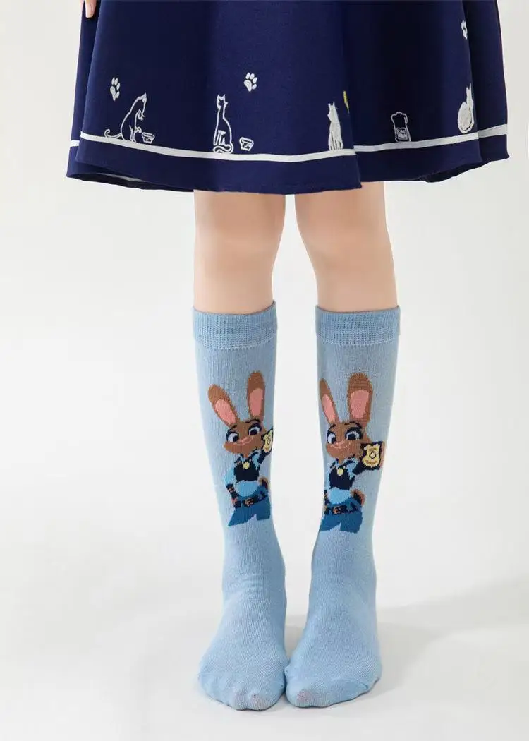 

1/4 Pair New For Zootopia 2 Mid-Calf Socks Cartoon Fall/Winter Warm Calf Socks Christmas Gift