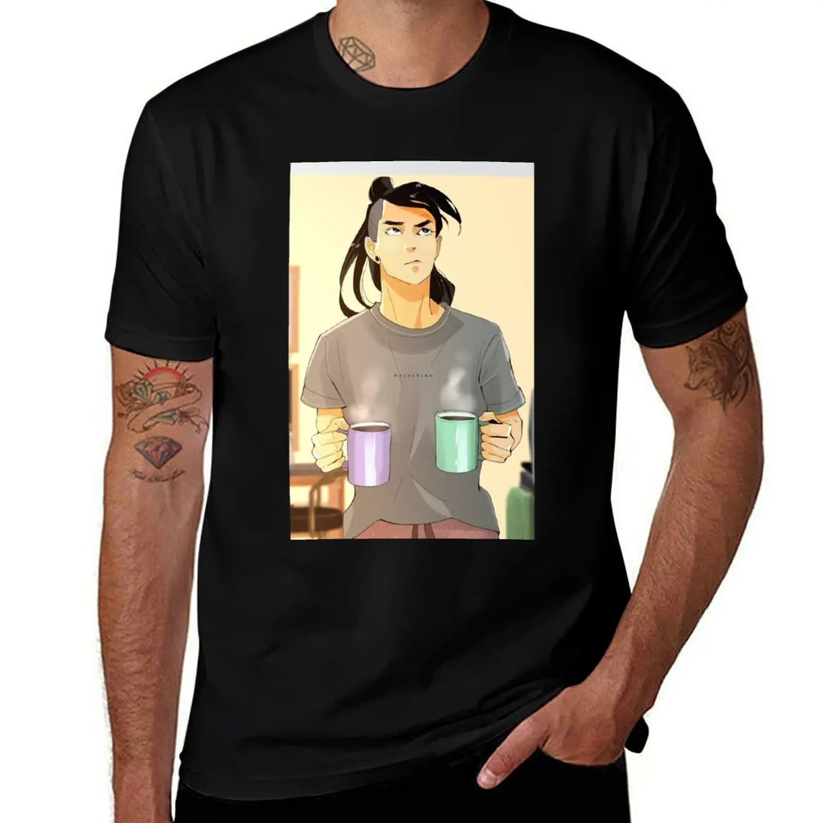 Blindfold Mitsu with Mugs Christmas Mashersan T-Shirt Lightweight Running T-Shirt