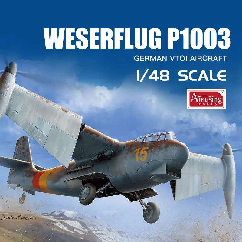 

Набор пластиковых моделей Amusing Hobby AH 48A002 1/48 Weserflug P.1003/1, немецкий самолет вертикального взлета и посадки (прототип Osprey)