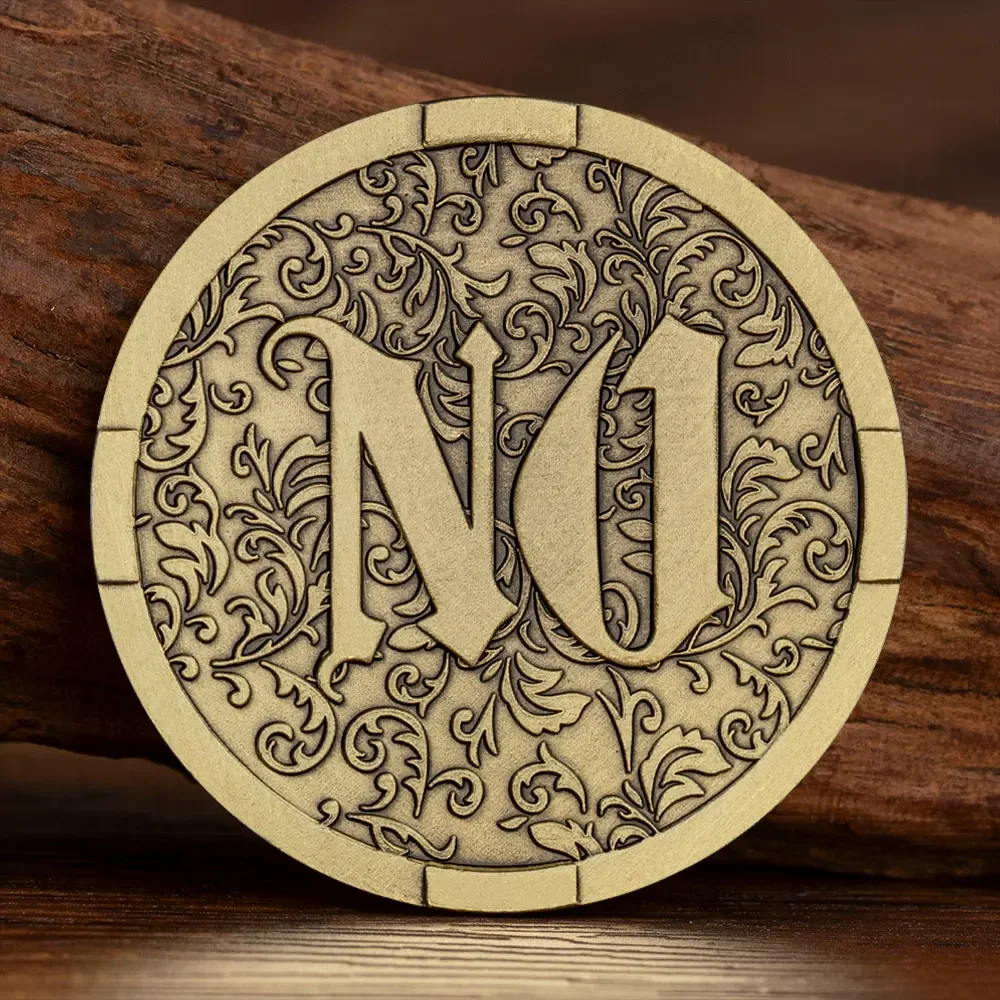 الرجعية نعم أو لا البرونزية مطلي عملة تذكارية غير عملة تذكارية عملات تحصيل هدية الفن الحرفية #3