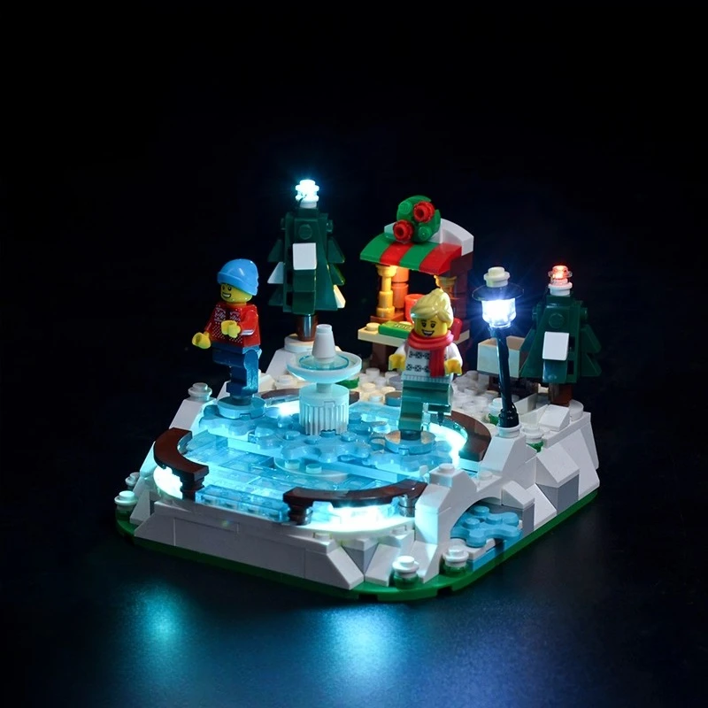 

Набор светодиодного освещения подходит для LEGO Ice Skating Rink Seasonal GWP 40416 (не включая строительные блоки)