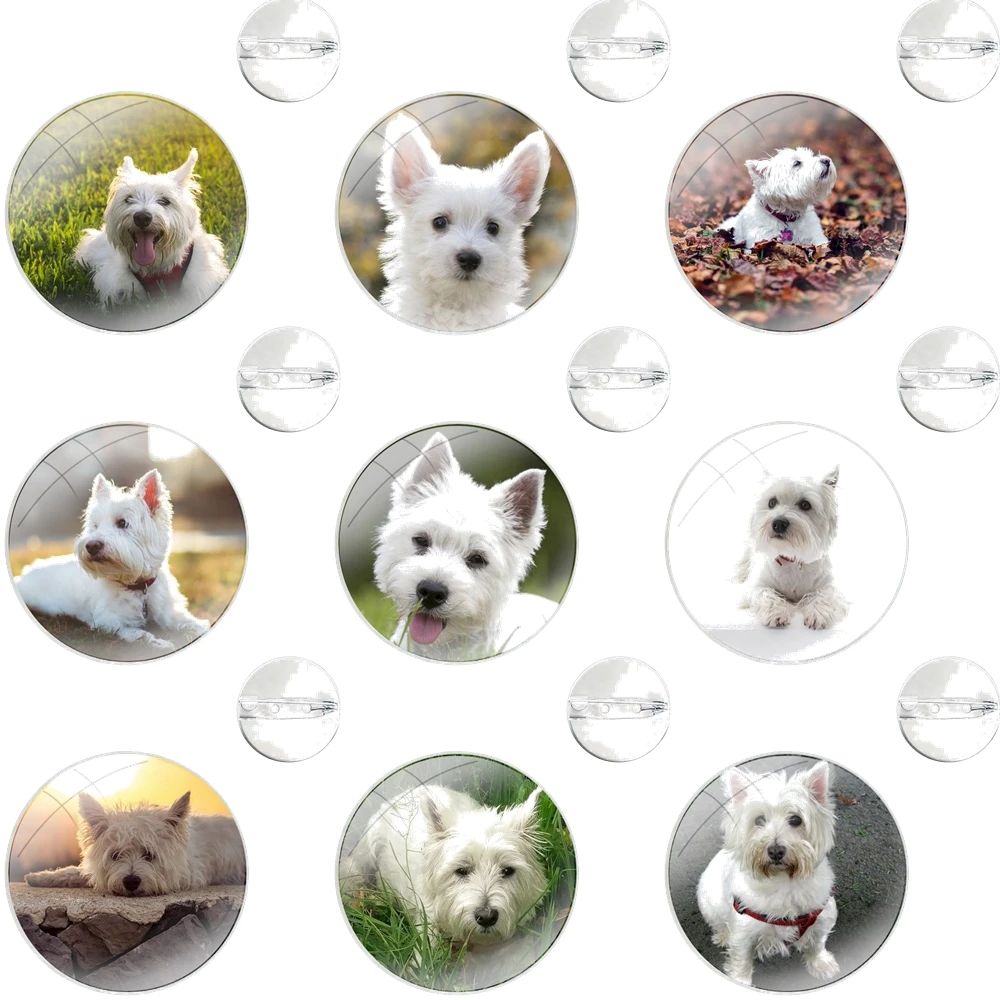 West Highland Terrier Westie Dog Pin Icons Brooch Jewelry Accessories